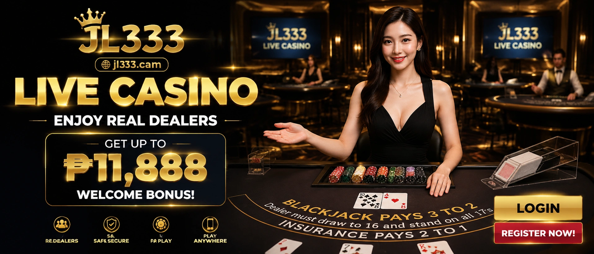 JL333 live casino tables for Filipino players